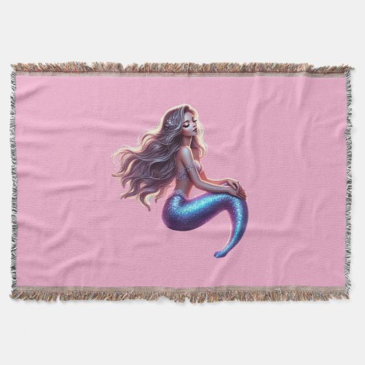 Mermaid throw blanket スローブランケット (正面)