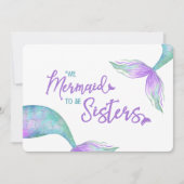 Mermaid to be おもしろい Sisters Bridesmaid提案 招待状 (正面)