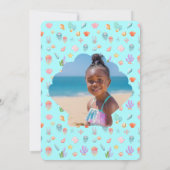 Mermaid Two The Sea誕生日写真 招待状 (裏面)