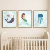 Mermaid Under The Sea 3 Print Set