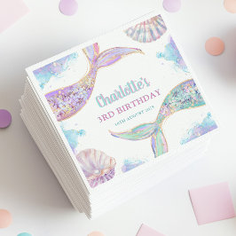Mermaid Under the Sea 3rd Birthday スタンダードカクテルナプキン