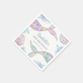 Mermaid Under the Sea 3rd Birthday スタンダードカクテルナプキン (角)