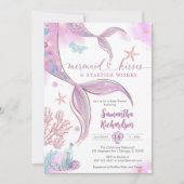 Mermaid Under The Sea Baby Shower Invitation 招待状 (正面)