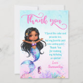 Mermaid - Under the sea Birthday サンキューカード (正面)