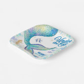 Mermaid Under the Sea Birthday ペーパープレート (傾斜あり)