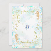 Mermaid Under the Sea Birthday  招待状 (裏面)