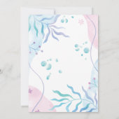 Mermaid Under the Sea cute birthday invitation 招待状 (裏面)