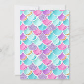 Mermaid Under the Sea Girl Birthday 招待状 (裏面)