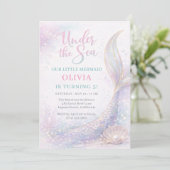 Mermaid Under the Sea Girl Birthday 招待状 (スタンド正面)