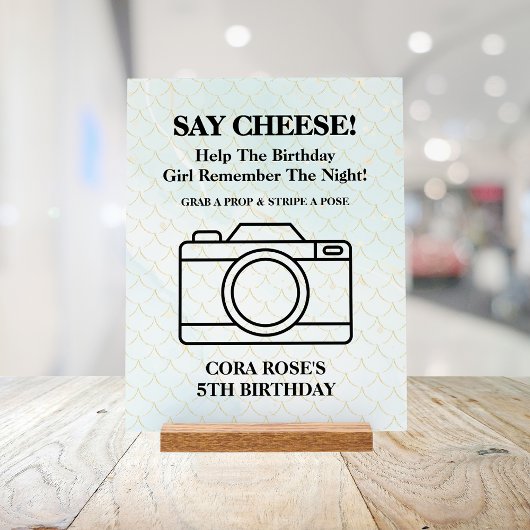 Mermaid Under The Sea Girl Birthday Party アクリルサイン