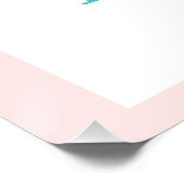 Mermaid Under the Sea Pastel Girl Welcome Birthday ポスター (コーナー)