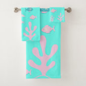 Mermaid Under the Sea Pastel Pink Blue Aqua Girls バスタオルセット (インサイチュ)