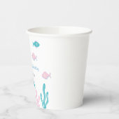 Mermaid Under the Sea Pastel Pink Blue Birthday  紙コップ (左)
