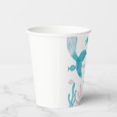 Mermaid Under the Sea Pastel Pink Blue Birthday  紙コップ (右)