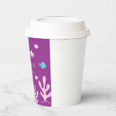 Mermaid Under the Sea Pastel Purple Girls Birthday 紙コップ (左)