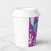 Mermaid Under the Sea Pastel Purple Girls Birthday 紙コップ (右)
