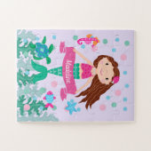 Mermaid Under The Sea Personalized Purple ジグソーパズル (横)