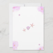 Mermaid Under the Sea Splish Splash Baby Shower 招待状 (裏面)