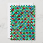 Mermaid under the sea, winter, Christmas invite 招待状 (裏面)