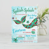 Mermaid under the sea, winter, Christmas invite 招待状 (スタンド正面)