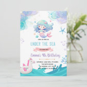 Mermaid Unicornプールの招待 招待状 (スタンド正面)