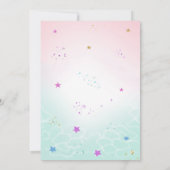Mermaid Unicorn Birthday Invitation Magical party 招待状 (裏面)