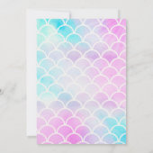Mermaid Unicorn Girl Birthday Invitation 招待状 (裏面)