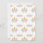 Mermaid Unicorn Girl Birthday Invitation 招待状 (裏面)