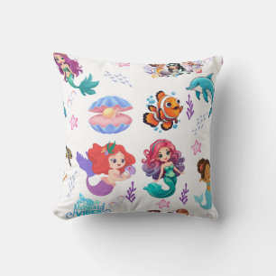 Mermaid Vibes：海底の友人パターン クッション