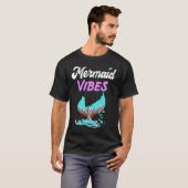 Mermaid Vibes  Mermaid Tail Women Girl Tシャツ (正面フル)