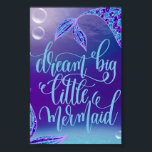 Mermaid wall sign, Mermaid Birthday, under the sea ポスター<br><div class="desc">Great for a birthday party or to hang on your mermaids wall.</div>