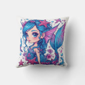 mermaid Watercolor  クッション (裏面)