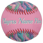 Mermaid Waves (personalized) ソフトボール (裏面)