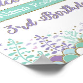 Mermaid Welcome Poster 3rd Birthday Poolパーティー ポスター (角)