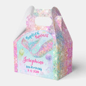 Mermaid whimsical birthday custom フェイバーボックス (正面サイド)