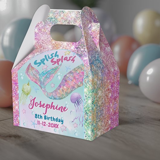 Mermaid whimsical birthday custom フェイバーボックス
