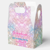 Mermaid whimsical iridescent birthday custom フェイバーボックス (オープン)