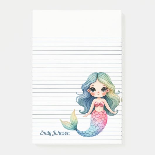Mermaid Whispers Sticky Notes ポストイット (正面)