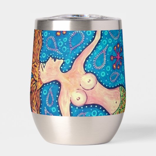 Mermaid Wine Tumbler Water Bottle (正面)