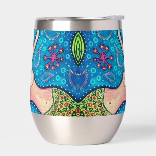 Mermaid Wine Tumbler Water Bottle (左面)