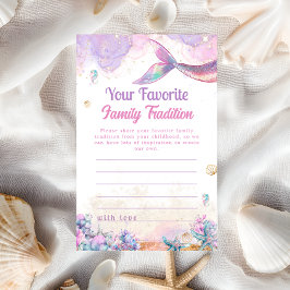 Mermaid Wishes Family Tradition Card