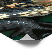 Mermaid with a Baby Alligator ART PRINT big eye ポスター (角)