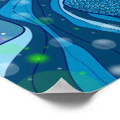 Mermaid with bright pearl poster ポスター (角)