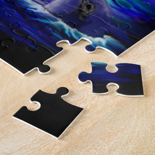 Mermaid with Dolphin ジグソーパズル (側面)