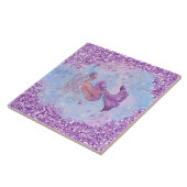 Mermaid with flowers by Renee Lavoie タイル (側面)