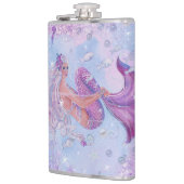 Mermaid with flowers by Renee Lavoie フラスク (左)