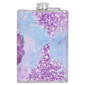 Mermaid with flowers by Renee Lavoie フラスク (裏面)