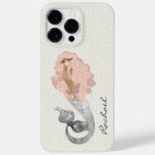 Mermaid With Pink Hair and Your Name Case-Mate iPhoneケース (裏面)