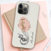 Mermaid With Pink Hair and Your Name Case-Mate iPhoneケース