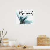 #MermaidLifeセーラーマウス人魚の魂 |アクアティール(緑がかった色) ポスター (キッチン)